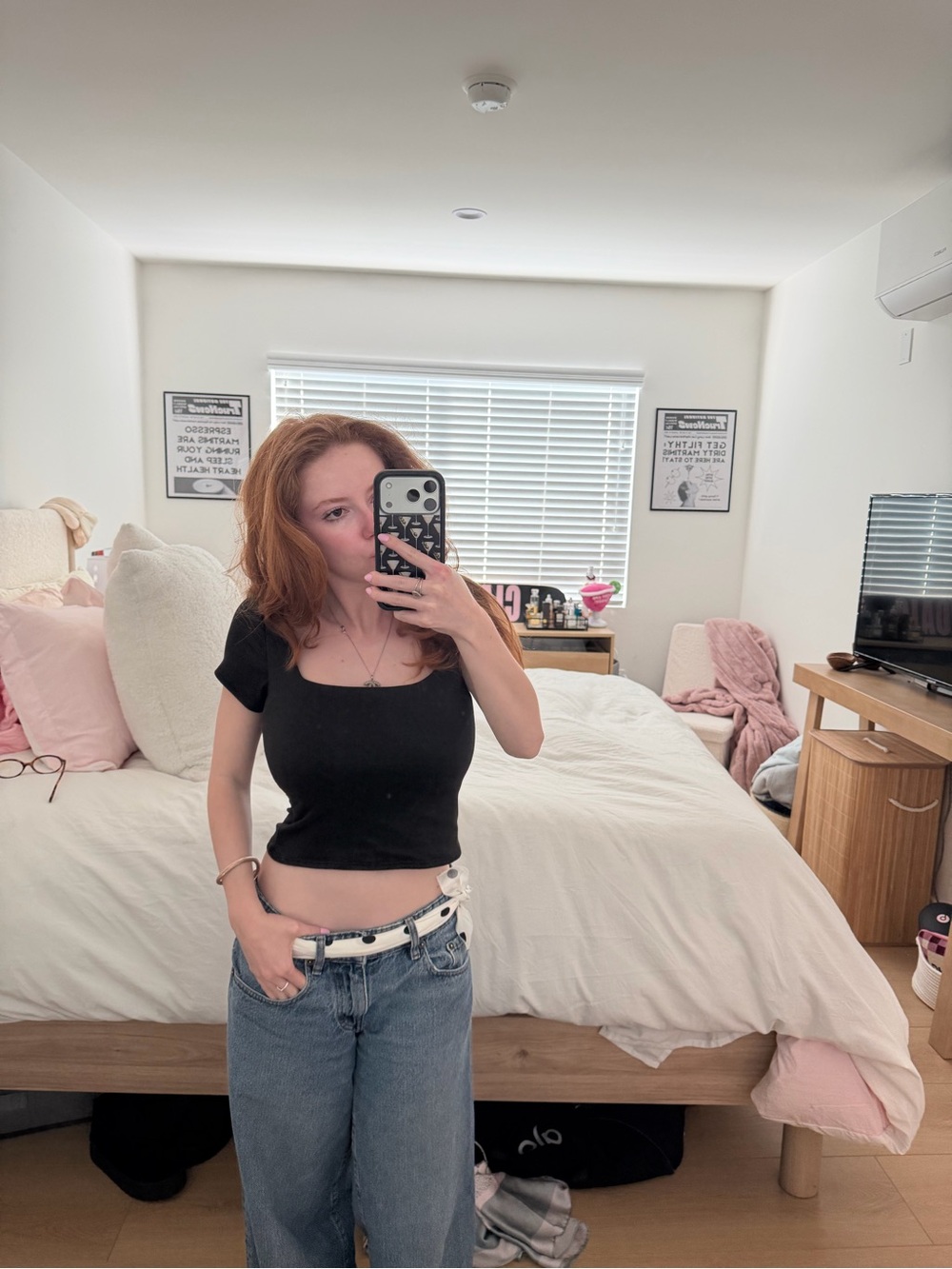 Black Square-Neck Crop Top - Women